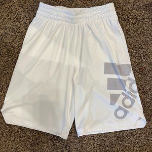 Boys White Adidas Shorts